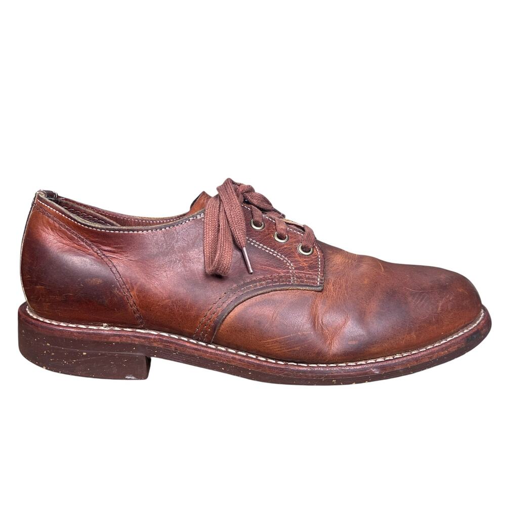 Chippewa Brown Leather Service Oxford Shoes Size 10 D